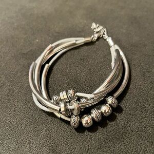 Elegant Silver Multi-Strand Bracelet